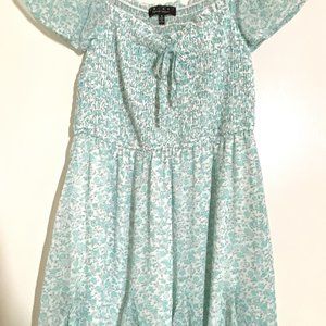 Trixxi teens, soft aqua floral spring Dress, Size S